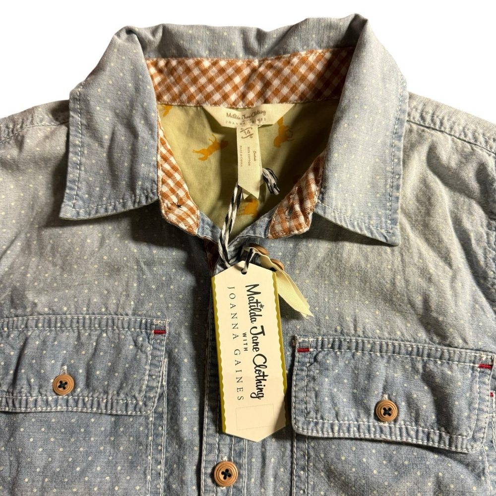 NEW Matilda Jane - Joanna Gaines ‎ size 14 girls short sleeve shirt, 100% cotton